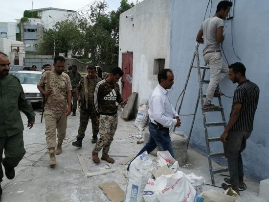 مأمور خورمكسر يزور مشروع تأهيل قسم شرطة المديرية