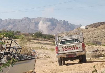 قصف مخزن سلاح حوثي في حريب