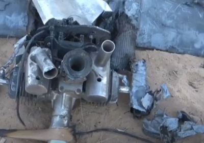 شاهد.. العمالقة تدمر مسيرة بسماء حريب