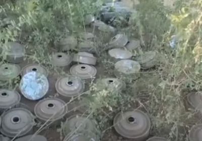 ألوية العمالقة تواصل نزع ألغام الحوثي من بيحان
