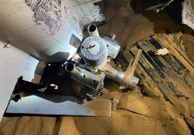 التحالف يكشف صورا أولية لإسقاط مسيرة حوثية