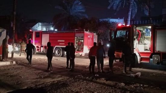 العراق.. حريق ضخم في الكاظمية ببغداد