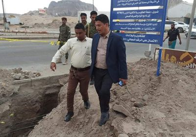  مأمور البريقة يتفقد مشروع تأهيل الصرف الصحي