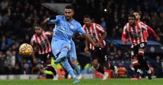 مانشستر سيتي يتقدم بهدف على برينتفورد بقدم رياض محرز