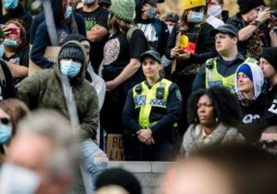 تظاهرة في أستراليا احتجاجا على التطعيم ضد كورونا