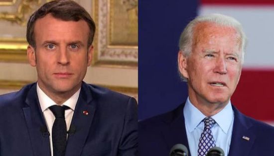 اتصال هاتفي يجمع ماكرون وبايدن بشأن الأزمة الأوكرانية