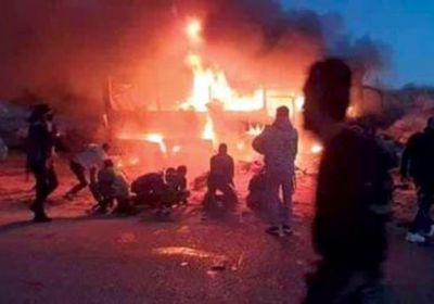 مقتل مواطن وإصابة آخرين في انفجار حافلة عسكرية بحمص