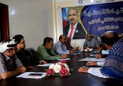 "انتقالي لحج" يناقش أزمة إضرابات شاحنات النقل