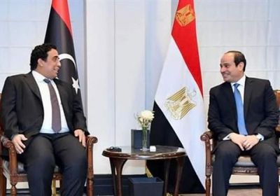 السيسي يلتقي المنفي ويؤكد دعم مصر للمسار السياسي في ليبيا