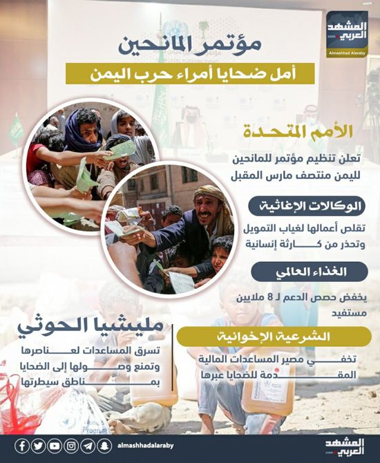 مؤتمر المانحين أمل ضحايا أمراء حرب اليمن (إنفوجراف)