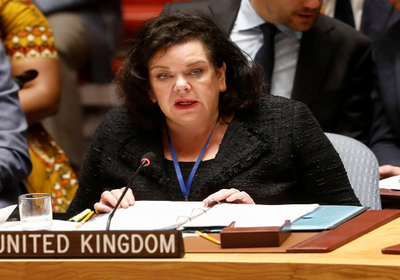 مندوبة بريطانيا بمجلس الأمن تؤكد فرض عقوبات على روسيا