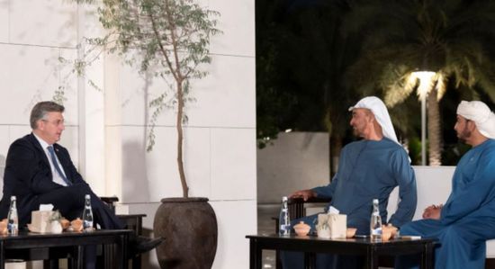 بن زايد يستقبل رئيس وزراء كرواتيا في أبوظبي
