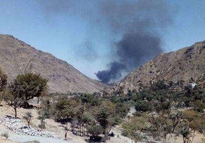 حريق في سوق فوفلة سامع بتعز