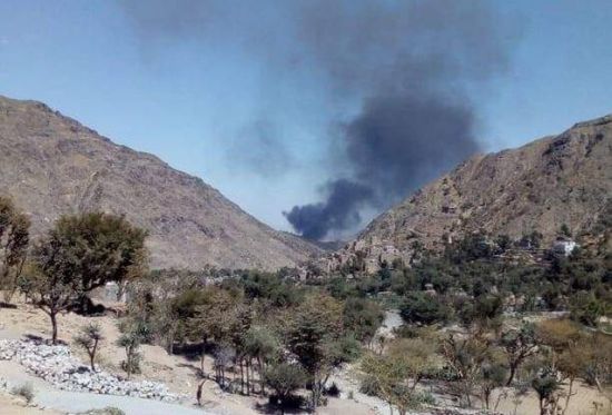 حريق في سوق فوفلة سامع بتعز