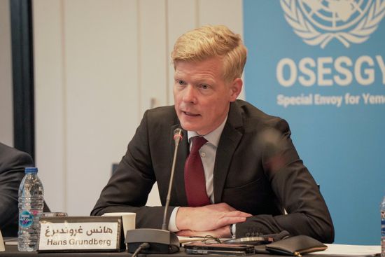 المبعوث الأممي يواصل مشاوراته مع أطراف النزاع باليمن