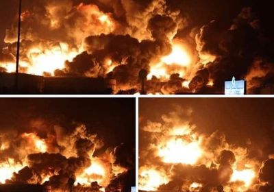 إثر الاستهداف الإرهابي.. 30 فريقا لإطفاء حريق خزاني أرامكو