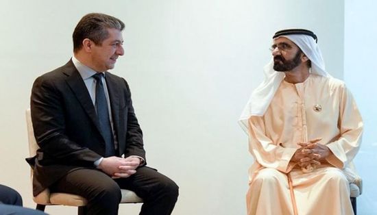 محمد بن راشد وبارزاني يبحثان تعزيز التعاون الإماراتي العراقي