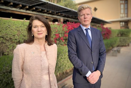 ليندي وجروندبرج يبحثان "تجديد العملية السياسية"