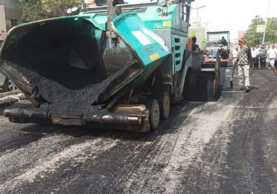 مشروع لسفلتة شارع القطيبي في المنصورة