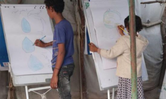 فعالية ترفيهية للأطفال بمخيمات الخوخة