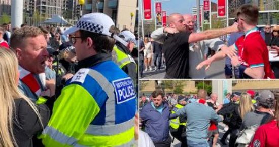 اشتباكات عنيفة بين جماهير ليفربول والسيتي