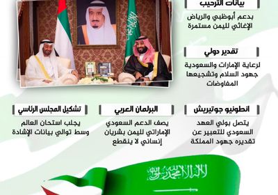 امتنان عالمي لنهوض السعودية والإمارات باليمن (إنفوجراف)