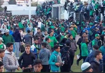فوضى جماهيرية عارمة قبل مباراة الأهلي والرجاء &nbsp;بدوري الأبطال الإفريقي