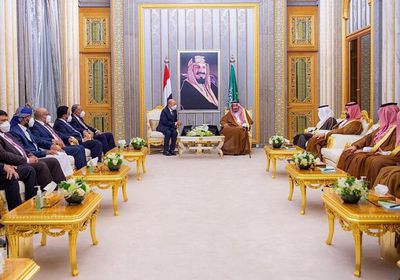 خادم الحرمين يستقبل رئيس مجلس القيادة الرئاسي