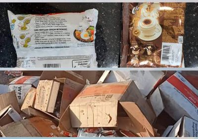 إتلاف مواد غذائية مخالفة للاشتراطات في ميناء عدن