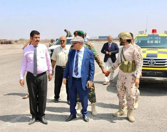 وزير النقل يزور مطار عدن ويتفقد مشاريع التطوير