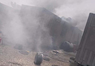 احتراق مولد كهرباء في محطة عتق