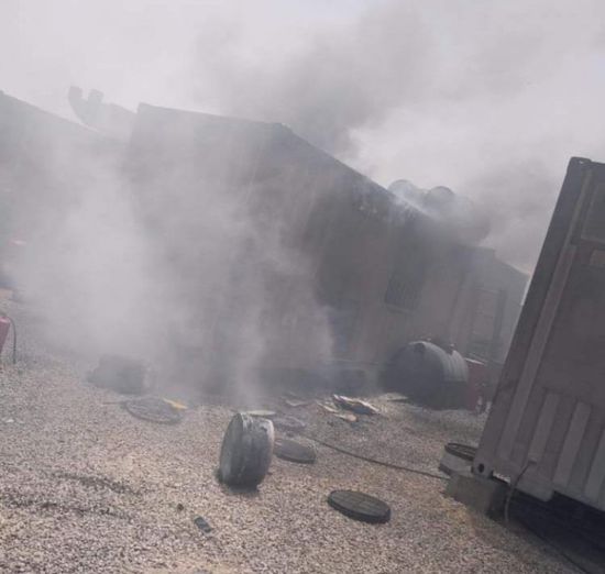 احتراق مولد كهرباء في محطة عتق