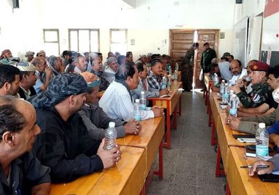 انتقالي الضالع يناقش الوضع الأمني والعسكري في الشعيب