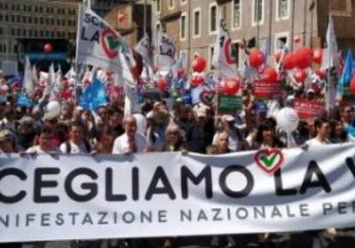 تظاهرات فى روما ضد الإجهاض