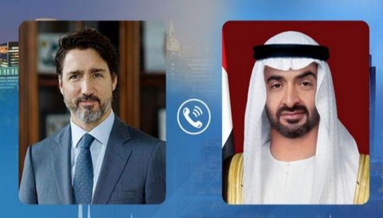 رئيس وزراء كندا يهنئ محمد بن زايد برئاسة الإمارات
