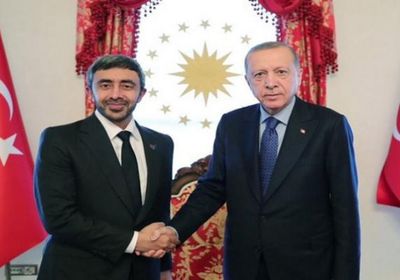 الرئيس التركي يستقبل وزير خارجية الإمارات