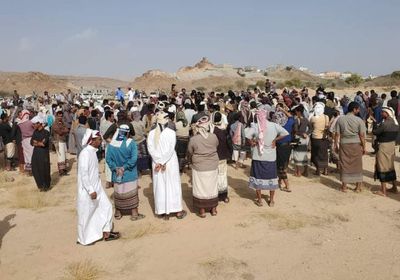 جنازة شعبية للشهيد علاص الخليفي في شبوة