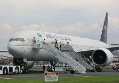 حادث انزلاق لطائرة سعودية في الفلبين