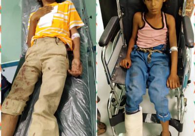 إصابة طفلين بقصف حوثي على شمال الضالع