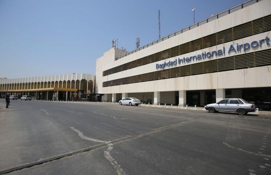 عودة حركة الملاحة في مطار بغداد بعد توقفها لساعات بسبب العاصفة الترابية