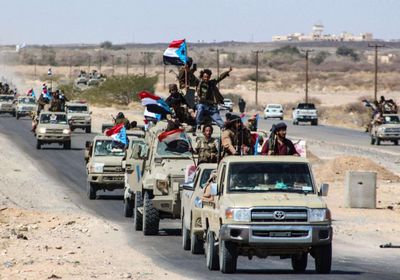 ألوية العمالقة تسقط مسيرة حوثية بسماء شبوة