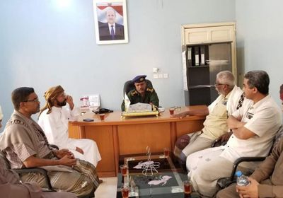 انتقالي تريم يطلع على جهود الأجهزة الأمنية