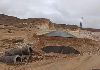 السيول تقطع طريق الغيضة - شحن الدولي