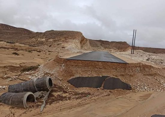 السيول تقطع طريق الغيضة - شحن الدولي