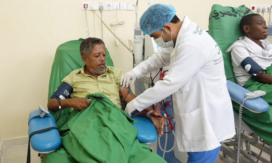 مركز الغيضة للغسيل الكلوي يستقبل 53 مريضا