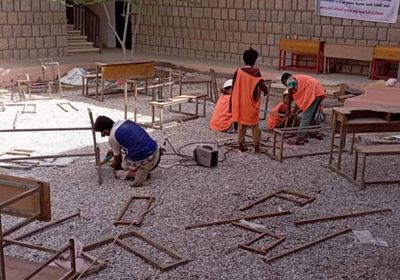 انتقالي ميفعة يدشن مبادرة لترميم الأثاث المدرسي