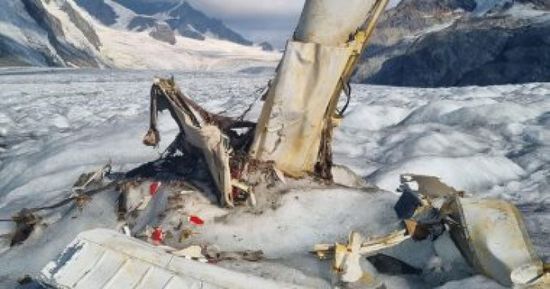 جراء تغير المناخ.. العثور على حطام طائرة يعود لعام 1968 بسويسرا