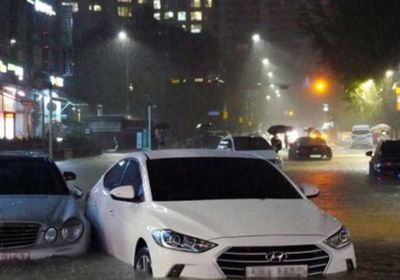 بسبب الأمطار.. غرق 9 آلاف سيارة بكوريا الجنوبية