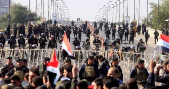 إغلاق المداخل المؤدية المنطقة الخضراء في بغداد 