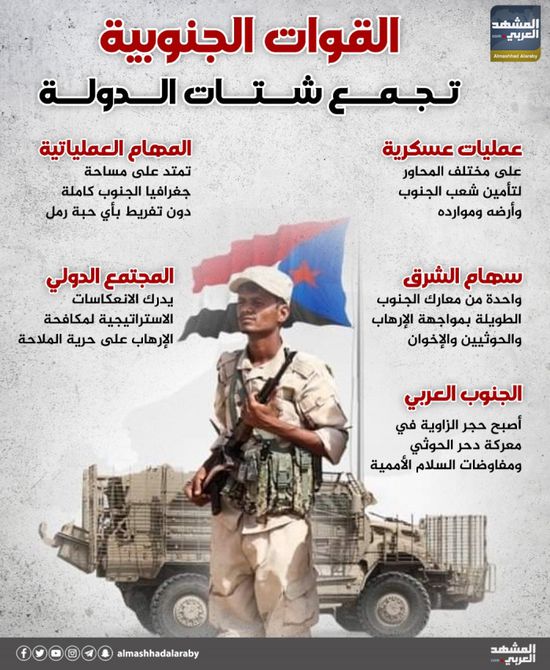 القوات الجنوبية تجمع شتات الدولة (إنفوجراف)